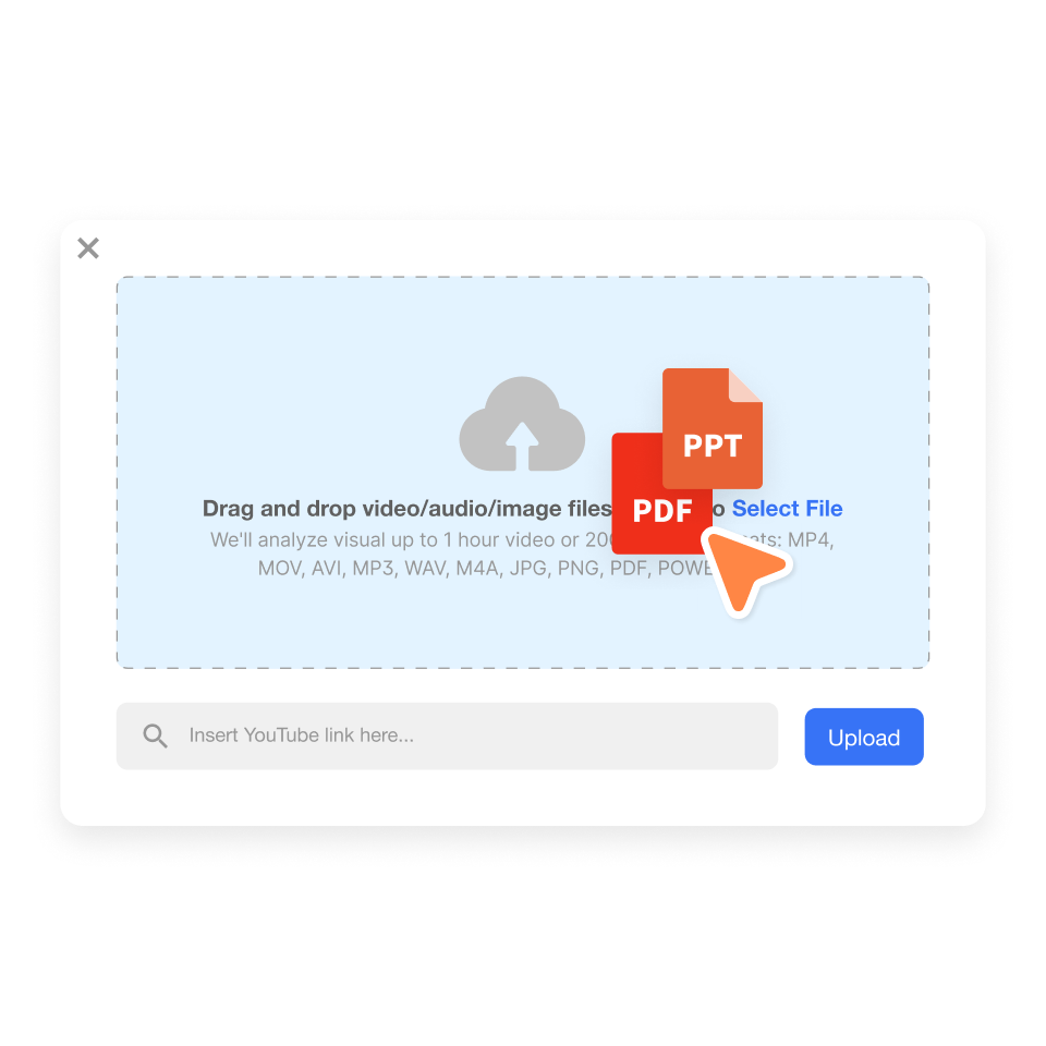 Presentation video creator interface for starting video projects using ideas, text prompts, and existing footage on Visla.